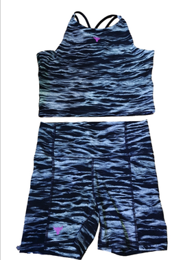 Under Armour Project Rock Let's Go Bench To Beach Top + Shorts Women M/L